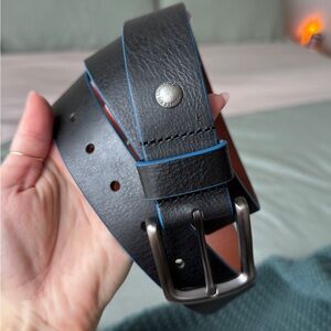 Hawker Rye Fred black belt genuine leather size 36